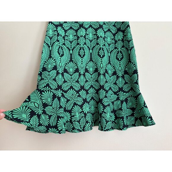 cAbi Palmette Tropical Print Mini Dress Navy/Green Size Small - Picture 10 of 13